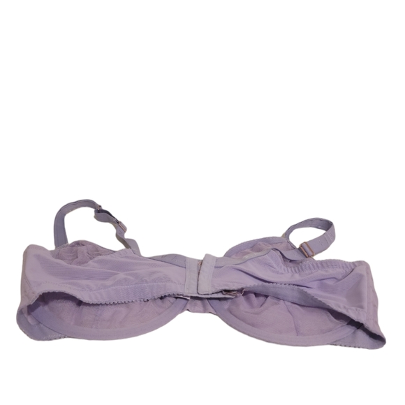 Savage X Fenty NWT Flocked Logo Unlined Bra Purple 38G - Picture 5 of 7